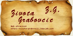Života Grabovčić vizit kartica